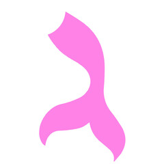 Obraz premium Mermaid tail light pink silhouette