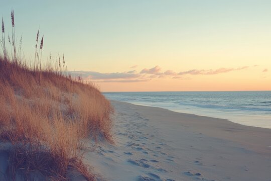 sunset on the beach - Powered by Adobe