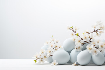 easter eggs and flowers