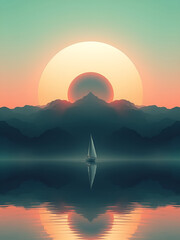 Obraz premium sunset over the sea