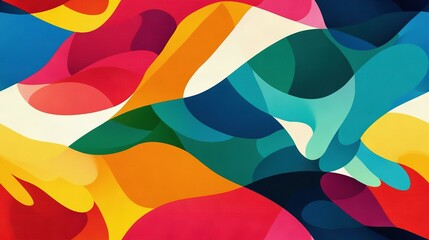 Obraz premium A colorful abstract depiction of a hand extending towards another to make contact