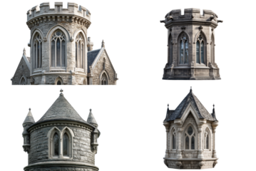 Gothic Castle Turret Arch Windows