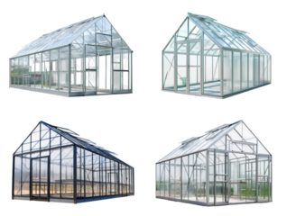 Modern Glass Greenhouse Cutout
