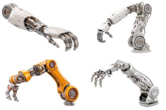 Robotic Arm Pincer Grip Isolated
