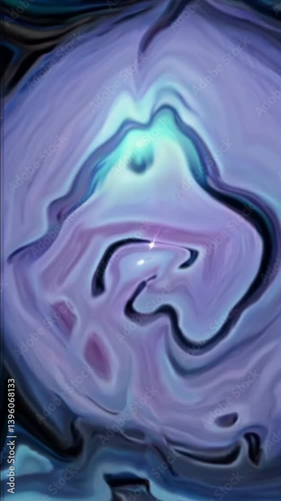 Poster vibrant colors blending and swirling, generating mesmerizing visual patterns with luminous bursts em