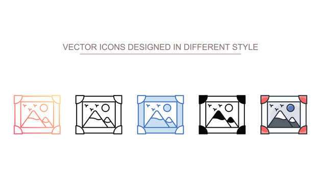 Photo Frame icon design with white background stock illustration