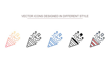 Fototapeta premium Confetti Burst icon design with white background stock illustration