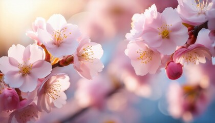 Obraz premium Sakura blossom macro Nature abstract background