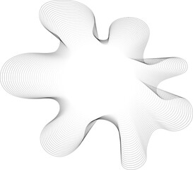 Radiant circular void extends into curvy dotted lines forming irregular outward projections.