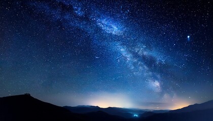 Naklejka premium Starry night sky in space