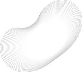 Abstract circular form with a radiant center and soft natural outlines shaped by layered dotted lines.