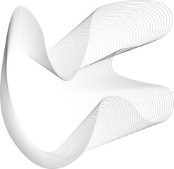 Minimal contour with glowing central circle features clean dotted lines in a soft fluid formation.