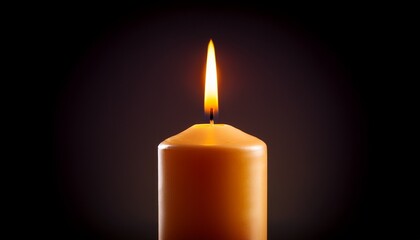 Single lit candle with quite flame