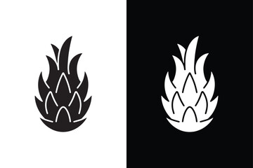 Dragon fruit icon vector on White Background ,Vector Art Illustration on white background.