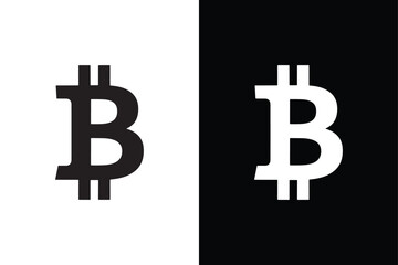 Bitcoin icon vector on White Background ,Vector Art Illustration on white background.