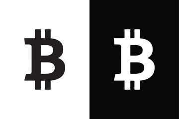 Bitcoin icon vector on White Background ,Vector Art Illustration on white background.