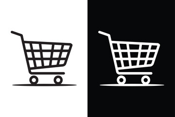 Cart icon vector on White Background ,Vector Art Illustration on white background.