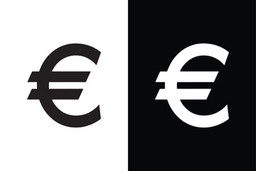 Euro icon vector on White Background ,Vector Art Illustration on white background.