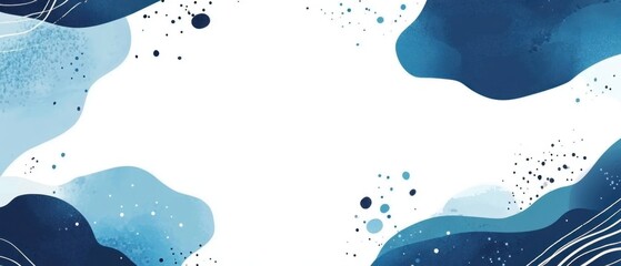 Blue gradient background with abstract shapes and lines, vector illustration for banner design Blue background with copy space, blue wave-like shape in the style of a modern style Generative AI