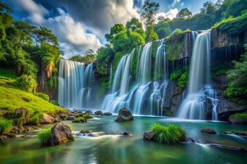 Fototapeta premium Majestic K50 Waterfall, Pleiku, Vietnam - Long Exposure Photography