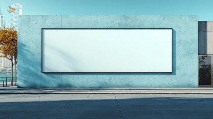a bigger blank space for advertising on outside wall of a building 