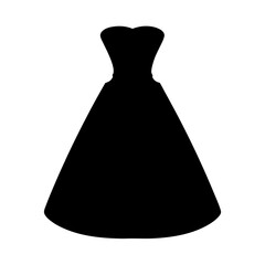 Elegant Black ALine Wedding Dress Silhouette Illustration