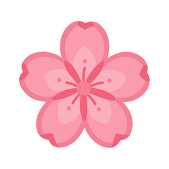 Fototapeta premium Emotional illustration with lucky four-leaf clover, lovely sunflowers and springtime cherry blossoms – a cute collection of designs with nature and happiness