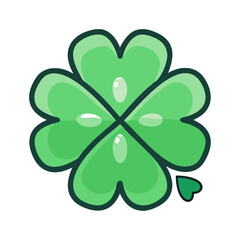 Emotional illustration with lucky four-leaf clover, lovely sunflowers and springtime cherry blossoms – a cute collection of designs with nature and happiness"