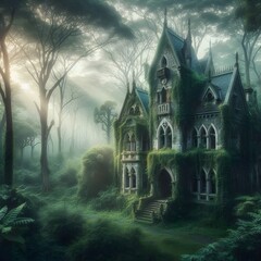 Obraz premium an old creepy ghost house
