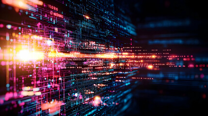 Fototapeta premium Abstract Digital Data Stream Background