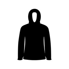 Black Hooded Sweatshirt Long Sleeves Simple Minimalist Apparel Fashion Design Graphic