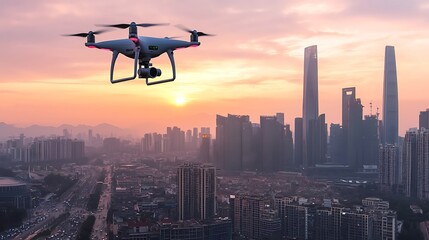AI-powered drone traffic management, optimizing airspace and reducing congestion in urban environments