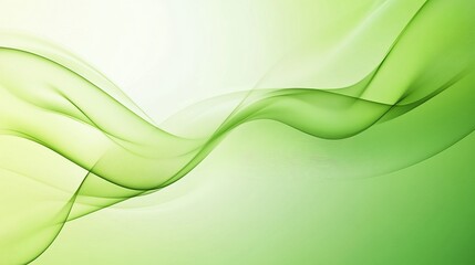 Abstract background with flowing green waves and gradient effect on a light backdrop design element