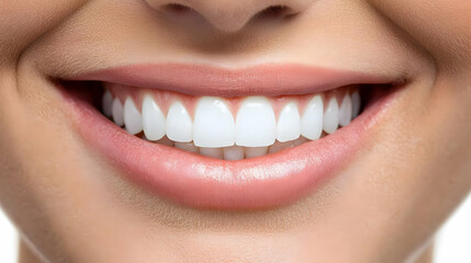 Obraz premium Close Up Woman Smiling With Healthy White Teeth