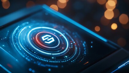 A a high-tech device with a glowing 5G icon, signifying the power next-generation mobile networks