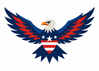 Soaring Eagle of Freedom: A majestic eagle, wings outstretched in a symbol of freedom and strength, embodies the spirit of the nation.  