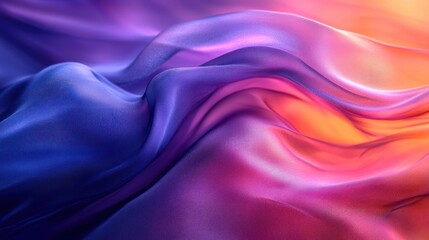 Fototapeta premium Abstract flowing fabric in vibrant gradient hues