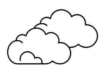Fototapeta premium Abstract Cloud Formation: A minimalist artistic rendition of puffy cumulus clouds, rendered with clean lines and shapes, symbolizing serenity and freedom.
