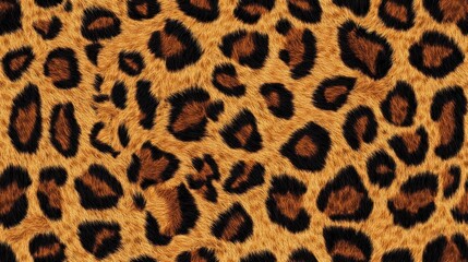 Leopard skin texture with copy space. Close-up leopard pattern. Big Cat fur. Leopard spots. Realistic leopard skin. Leopard design texture. Detailed leopard skin close-up. Wild Animal texture.