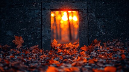Fototapeta premium Autumnal doorway