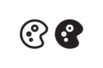 Artist palette icon in outline and filled style Vector
