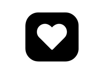 The Heart Icon: A minimalist heart symbol inside a square, conveying simplicity and positivity.
