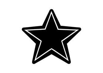 Obraz premium Shiny 3D golden star icon symbol for award decoration