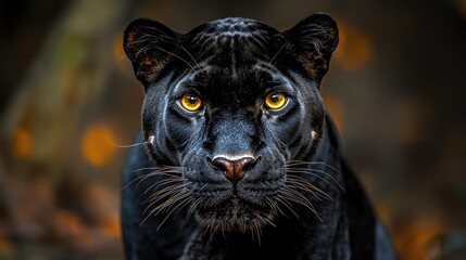 Close-up of a black panther