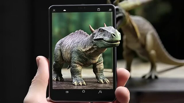 Augmented Reality Dinosaur on Smartphone
