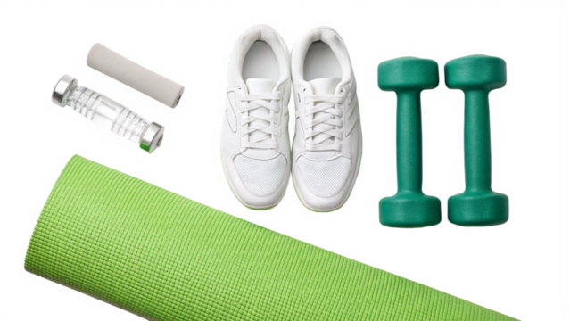 exercise tools isolated on white