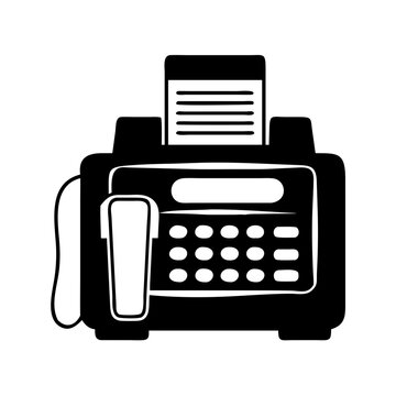 recommend clip art: fax machine icon, fax machine silhouette vector illustration-simple silhouette illustration of fax machine, perfect for fax machine logos and icons