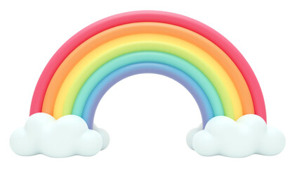 Rainbow, white isolate background
