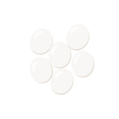 Sea turtles eggs vector illustration