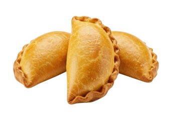 Fototapeta premium Delicious empanadas savory pastry golden crust isolated view isolated on white background